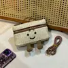 Nova Bolsa Kelly 2026 Bolsa de Mão Bolsa Transversal com Design Único, Estilo Menina de Desenho Animado, Bolsa Transversal Versátil com Rosto Sorridente