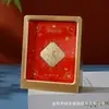 Marco de Fotos 3D con Lámina Dorada Atrae Riqueza Adorno de Escritorio Calabaza Dios de la Riqueza Bolsa de la Suerte Decoración de Escritorio Souvenir de Inauguración Reunión Anual Regalo