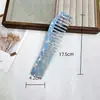 Peine coreano de acetato con textura de mármol, peine de dientes anchos, peine para el cabello con mango portátil y compacto