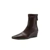 Botas Chelsea silenciosas, ultrassuaves, bico quadrado, salto grosso, salto médio, cano curto para mulheres, nova coleção da moda outono/inverno 2026