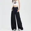 Jeans Retro de Mezclilla Pierna Ancha para Mujer 2025 Nuevo Verano Caída Suelta Cintura Alta Adelgazantes Pantalones Largos hasta el Suelo