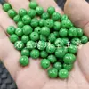Jadeta Jade Padrão Verde Seco Contas Redondas Contas Soltas de Jade Contas Verdes Completas de Esmeralda Pulseira de Contas de Dragão Acessórios de Joias Contas