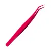 Pinça de Pena Dourada Pinça para Cílios Sem Cola Pinça de Aço Inoxidável Beauty Expert Pinça para Cílios Postiços Revestimento Antiaderente Curvador de Cílios