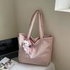 Bolsa de Gran Capacidad para Mujer Otoño e Invierno Versátil 2025 Nueva Simple de Lona para Hombro de Compras Bolsa Tote para Estudiante