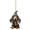 Colgante para Coche de Perro Salchicha Dálmata Calabaza 2D Transfronterizo Colgante para Espejo Retrovisor Colgante Acrílico