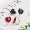 Brincos Retro Coração Vermelho Outono/Inverno 2022 Novo Estilo Tendência Estilo Coreano Ornamentos de Orelha Vermelhos Studs de Orelha de Alto Padrão Ano Novo Mulheres