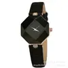 Relógio Feminino Estilo Coreano Vintage Personalidade Artística Nicho Moda Tendência Forma de Diamante Estudante Pulseira de Couro