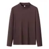 Moletom Térmico de Fleece, Roupa Íntima Térmica, Camada Base Masculina de Gola Alta Curta, Camiseta de Manga Longa, Compra em Grupo Roupa Térmica de Segunda Pele