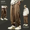 Pantalones de Hombre Primavera y Otoño Moda Casual Pantalones de Pierna Ajustada Pantalones Deportivos Holgados 2025 Nuevo Peto Americano Bordado