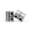 Acoplamiento Rígido D20L25 Diámetro Exterior 20 Longitud Total 25 Acoplamiento de Sujeción para Eje de Tornillo de Motor Paso a Paso Servo Agujero 4-10