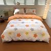 Ropa de cama retro pastoral de algodón de cuatro piezas, funda de edredón gruesa de algodón cepillado de tres piezas, venta al por mayor de textiles para el hogar Nantong, transmisión en vivo