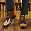 Zapatos de cuero para hombre transfronterizos, zapatos de cuero formales de negocios de caña alta estilo británico, zapatos de cuero casual de punta y talla grande, zapatos de hombre de alta gama