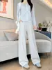 Calça de moletom feminina de alta qualidade estilo americano, nova coleção outono/inverno, modelagem que afina, solta, perna reta, casual, perna afunilada, perna larga