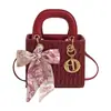 Bolsa de mão plissada de alta qualidade transfronteiriça no estilo Lady Dior, nova moda 2026 elegante bolsa de ombro, bolsa quadrada pequena transversal