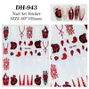 Pegatinas para Uñas Serie de Halloween con Adhesivo Posterior, Araña, Fantasma, Calavera Decoraciones de Pegatinas para Uñas Arte, Estilo Dh