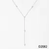 Collar minimalista en forma de Y de acero inoxidable, nuevo accesorio de moda transfronterizo, elegante collar con borla de gota de agua de circón ins