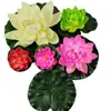 Flores de lótus artificiais, folhas de lótus e decorações falsas para lago, incluindo nenúfares de plástico e lagos de peixes, para oferendas budistas, com frete grátis