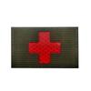 Tela reflectante IR bandera suiza insignia de identificación nocturna brazalete bandera de mochila parche de velcro insignia de moral