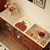 Tapete de Mesa para Rack de TV Estilo Americano, Pano de Cobertura à Prova d'Água e Poeira, Tapete Protetor para Aparador, Tapete de Mesa de Entrada, Toalha de Mesa para Bancada de Gaveta