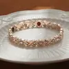 Pulsera Magnética de Energía Popular Transfronteriza Europea y Americana Moderna Desmontable Ajustable Incrustada con Diamantes de Colores Pulsera de Gama Alta