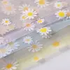 Tela de impressão offset pequena malha de Margarida tecido de malha pequena saia de malha pequena Margarida fio para roupa infantil vestido tecido de malha pequena Crisântemo