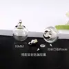 Colgante de Botella de Vidrio de Cristal con Tornillo de Gran Diámetro Sin Pegamento Colgante de Botella de Cabello Fetal DIY Collar de Botella de los Deseos de Cinabrio