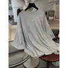 [Producto Destacado] Yuran 26 Nueva Colección Primavera/Verano Algodón Lino Amigable con la Piel Lavado con Enzimas al Aire Camiseta de Manga Corta Fruncida