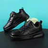Zapatos deportivos para niños, totalmente negros, zapatos para niños, talla 10, tenis para niños medianos y grandes, zapatos de correr de cuero, zapatos blancos para niñas, talla 12
