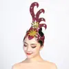 Flor de Cabeza de Xishuangbanna Nuevo Estilo Étnico Performance Étnico Venta al por Mayor Escenario de Danza Clásica Performance de Baile Mujeres Modernas