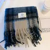Bufanda Cuadros de Alta Calidad Maillard para Mujer Invierno Estilo Coreano Doble Uso Engrosada Cálida de Cachemir