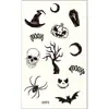 Pegatinas de Tatuaje de Halloween Maquillaje Impermeables Pegatinas Temporales Araña Murciélago Calabaza Calavera Tatuajes Oscuros de Halloween