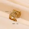 Anillo de Acero de Titanio Ajustable Moda Personalidad Anillo Hidráulico de Acero Inoxidable Anillo para Mujer Sin Decoloración Joyería Lista para Venta Transfronteriza