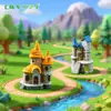 Paisagem em miniatura, castelo retrô criativo estilo europeu, decoração de jardinagem, enfeites DIY, acessórios para pendurar, decorações para terrário, pequenas figuras