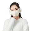Máscara infantil de inverno quente respirável proteção facial à prova de vento proteção facial anticongelante forrada de lã proteção auricular máscara infantil máscara auricular