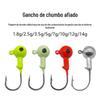 Gancho de chumbo de fábrica cor luminosa gancho de isca falsa com facada invertida com isca macia isca de inseto macio isca anzol de peixe