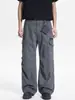 Ropa para Hombre Muqiu 2026 Nuevos Pantalones de Trabajo Lavados Estilo Retro Americano para Hombre, Corte Holgado, Pantalones Casuales de Línea A Desgastados