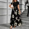 Em Estoque Comércio Exterior Transfronteiriço Amazon Aliexpress Tk Europeu e Americano Primavera/Verão Nova Moda Vestido Elegante de Alta Qualidade Manga Curta