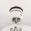 Mejor gorro de punto cálido de invierno para exteriores para mujer, con forro de polar y orejeras, con diseño de orejas de gato