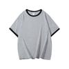 Camiseta de Manga Corta para Mujer, Estilo Coreano, Moderna, Estilo Harajuku Bf, Corte Holgado, Versátil, Bloques de Color, Top Sencillo, Casual y Versátil