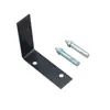 Accesorios de Base de Madera Carbonizada Anticorrosión, Paneles de Reja para Vallas, Base para Valla Pantalla, Piezas de Hierro para Trípode Fijo de Exterior