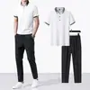 Conjunto Nuevo de Camisas Polo de Verano para Hombre, Versátil de Manga Corta Deportiva Casual de Seda de Hielo Estilo Papá para Exportación
