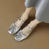Sandálias Romanas Femininas de Verão Calce Fácil Estilo Coreano Bico Quadrado Borracha Solado Macio Tamanho Grande Calçados Sandálias Rasteiras Femininas