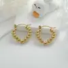 Brincos de moda europeia e americana transfronteiriços alto senso aço inoxidável 18K círculo de temperamento brincos de aço titânio combinam com tudo para senhoras