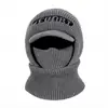 Nuevo gorro para hombre con protección para los oídos y forro de polar, gorro de lana tejido con calentador de cuello integrado, engrosado para ciclismo en otoño e invierno, gorro de una pieza que protege el cuello