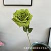 Rosa de una sola cabeza, flor artificial, cascada, red de flores, rosa roja, arreglo floral de pared, ceremonia de boda, decoración del salón de bodas, rosa rizada