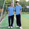 Ropa de clase de solapa para estudiantes de secundaria, traje deportivo de verano de manga corta para escuela secundaria, pantalones de uniforme escolar, reunión deportiva para estudiantes masculinos y femeninos