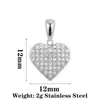 Colgantes de Animales Lindos Transfronterizos, Elementos Adorables de Oso y Delfín, Accesorios de Colgante de Acero Inoxidable Personalizados DIY Incrustados con Diamantes