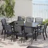 Mesa y Sillas de Madera y Plástico para Patio Exterior Combinación de Mesa y Sillas para Cafetería de Ocio Mesa y Sillas de Comedor de Ocio para Balcón al Aire Libre Jardín