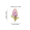 Broche Floral de Luxo Leve com Borda Dourada Rosa Peônia Lírio Jacinto Distintivo de Metal Venda Direta da Fábrica Fonte Yiwu