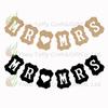 Suministro Directo de Fábrica Decoración de Fiesta Bandera Retro Accesorios para Fotos Arte Latte Sr Sra Banner de Letras de Papel Kraft